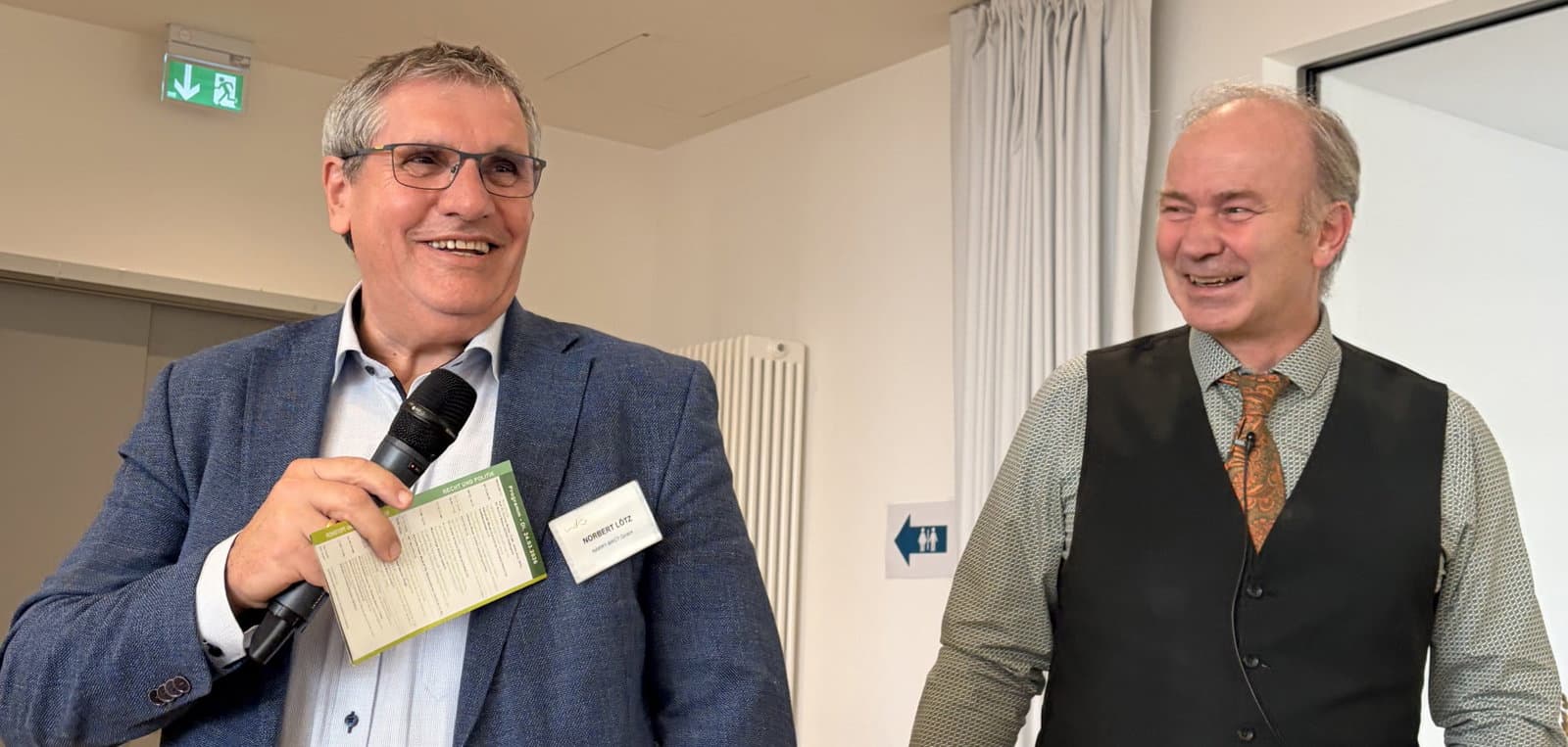 Norbert Lötz (Verband Deutscher Großbäckereien) und Prof. Dr. Thomas Becker (TUM)
